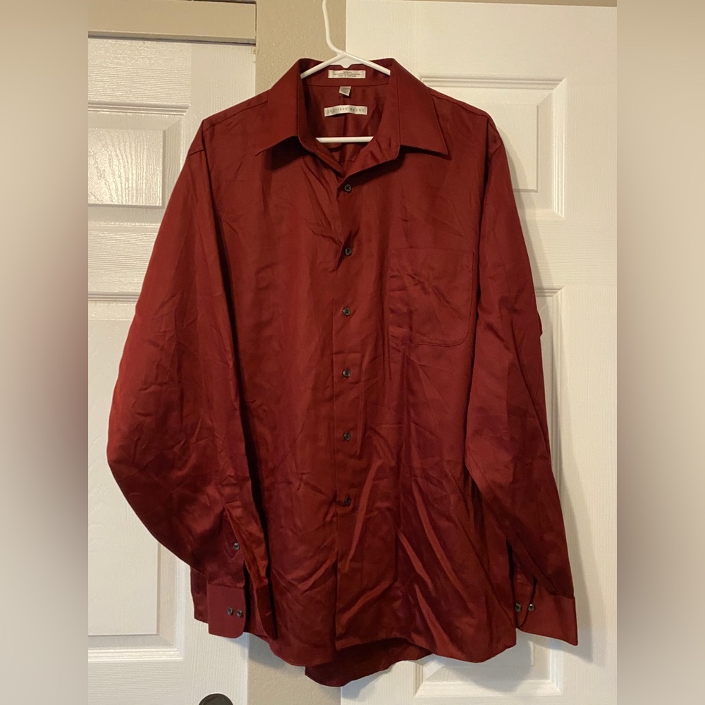 Geoffrey Beene Sateen Long-Sleeved Dress Shirt